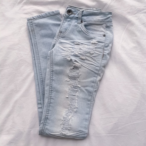Ripped Low Rise Skinny Jeans - Picture 1 of 3